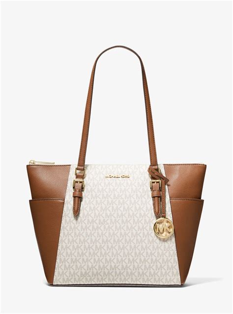 Michael Kors Charlotte Signature Large Top Zip Tote.